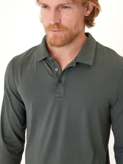 Luxe Jersey Long Sleeve Polo