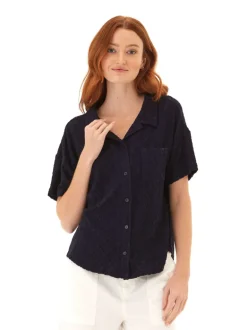Mikaela Jacquard Terry Button-Up