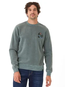 Mineral Wash Graphic Fleece Crew
