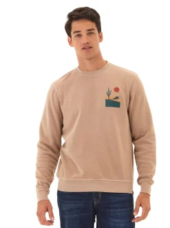 Mineral Wash Graphic Fleece Crew