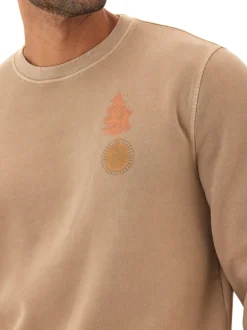 Mineral Wash Graphic Fleece Crew
