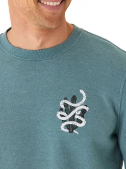 Mineral Wash Graphic Fleece Crew