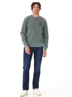 Mineral Wash Graphic Fleece Crew