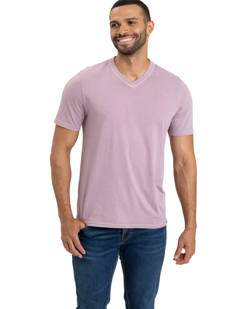 Mineral Wash Jersey V-Neck Tee
