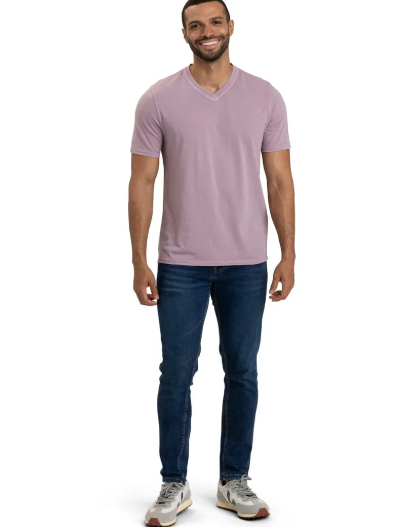 Mineral Wash Jersey V-Neck Tee