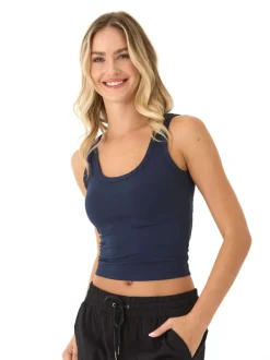 Mirabel Luxe Jersey Fitted Crop Tank