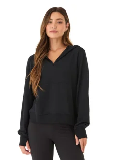 Natia Feather Fleece 1/4-Zip Hoodie