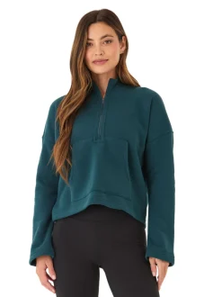 Nikki Triblend Fleece 1/2-Zip Mock Neck