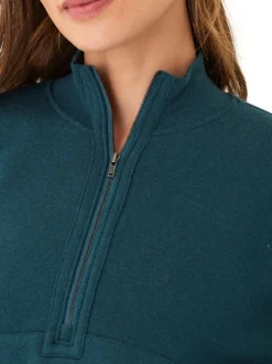 Nikki Triblend Fleece 1/2-Zip Mock Neck