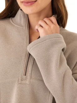 Nikki Triblend Fleece 1/2-Zip Mock Neck