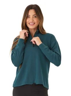 Nyla Feather Fleece Half Zip Pullover