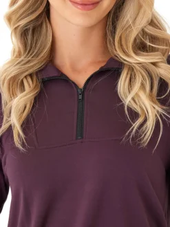 Nyla Feather Fleece Half Zip Pullover