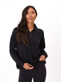 Nyla Feather Fleece Half Zip Pullover