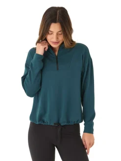 Nyla Feather Fleece Half Zip Pullover