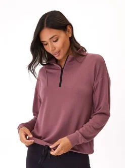 Nyla Feather Fleece Half Zip Pullover