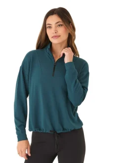 Nyla Feather Fleece Half Zip Pullover