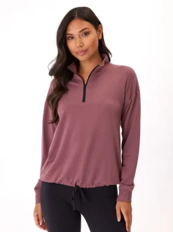 Nyla Feather Fleece Half Zip Pullover