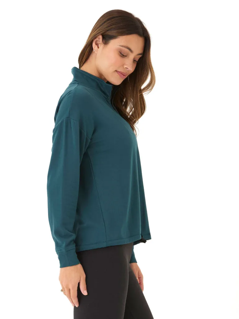 Nyla Feather Fleece Half Zip Pullover