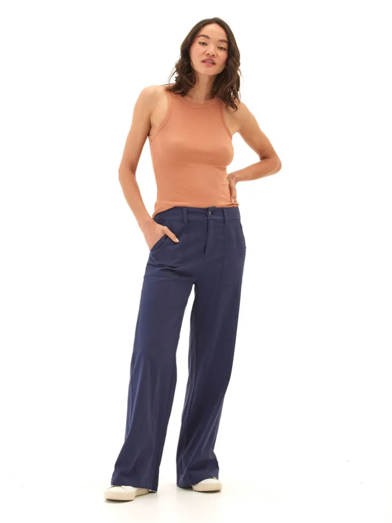 Pamela Stretch Twill Wide Leg Pant
