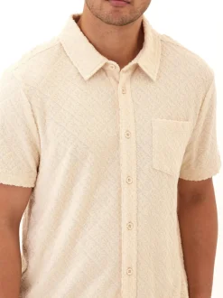 Paxton Jacquard Terry Button-Down Pocket Shirt