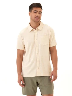 Paxton Jacquard Terry Button-Down Pocket Shirt