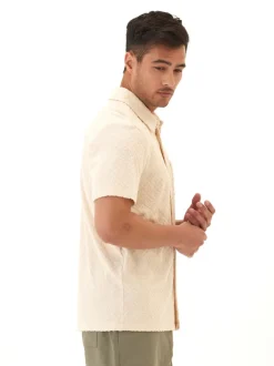 Paxton Jacquard Terry Button-Down Pocket Shirt