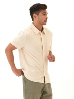 Paxton Jacquard Terry Button-Down Pocket Shirt