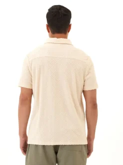 Paxton Jacquard Terry Button-Down Pocket Shirt