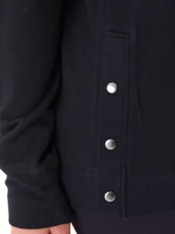 Roberta Feather Fleece Snap Button Sweatshirt