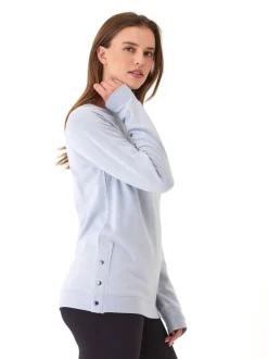 Roberta Feather Fleece Snap Button Sweatshirt
