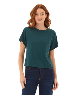 Shelbie Triblend Jersey Pocket Tee