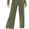 Shiloh Cozy Fleece Rib Mix Wide Leg Pant