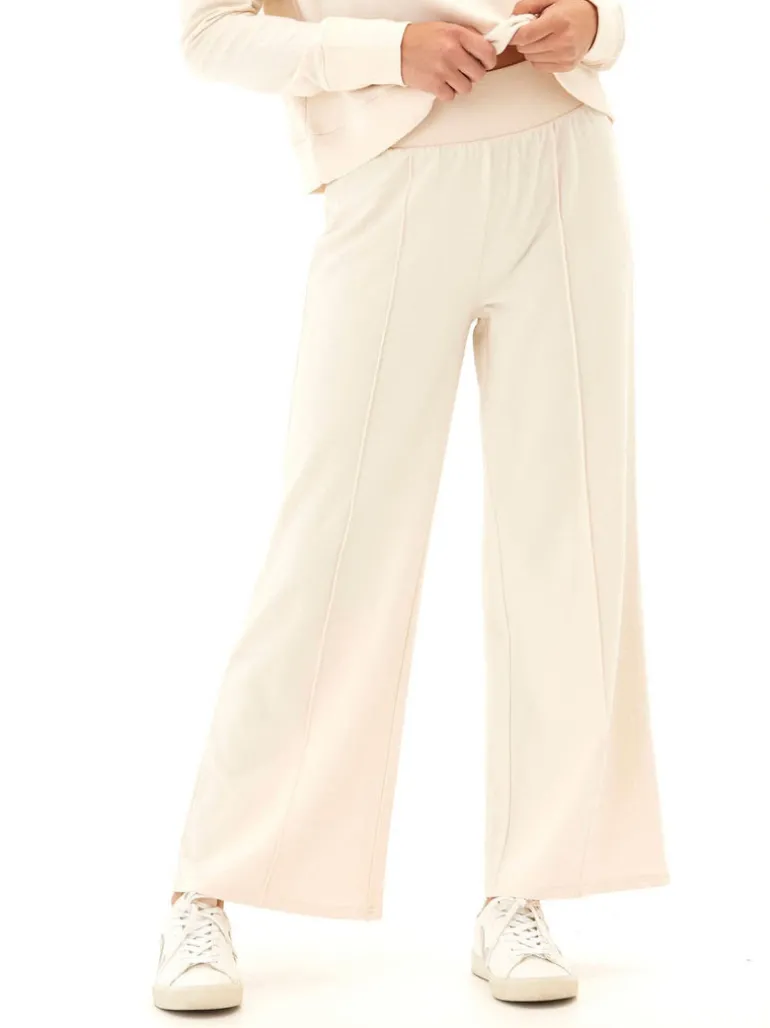 Shiloh Cozy Fleece Rib Mix Wide Leg Pant