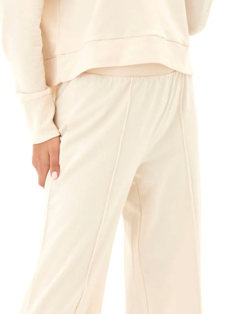 Shiloh Cozy Fleece Rib Mix Wide Leg Pant