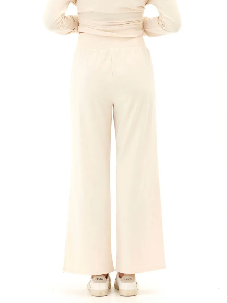 Shiloh Cozy Fleece Rib Mix Wide Leg Pant