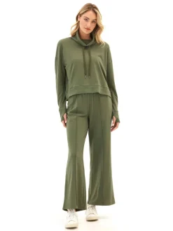 Shiloh Cozy Fleece Rib Mix Wide Leg Pant