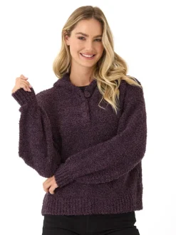 Tanisha Boucle Henley Hoodie