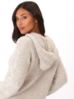 Tanisha Boucle Henley Hoodie