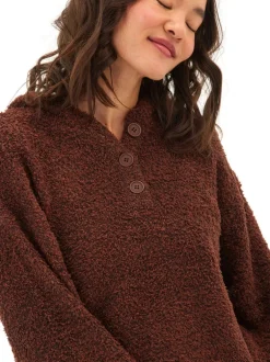 Tanisha Boucle Henley Hoodie