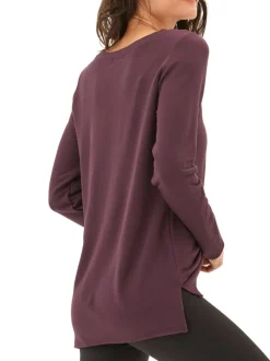 Teagan Feather Fleece Step-Hem Tunic