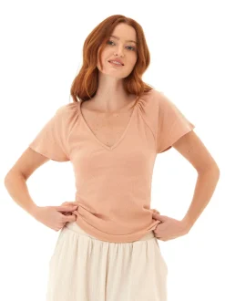 Teresa Smocked Jersey Top