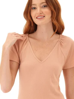 Teresa Smocked Jersey Top