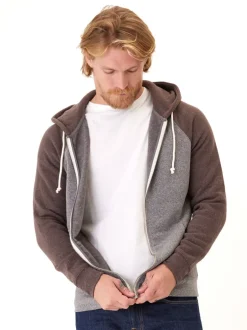 Triblend Raglan Colorblock Zip Fleece Hoodie