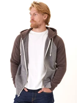 Triblend Raglan Colorblock Zip Fleece Hoodie