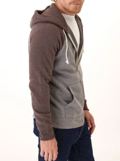 Triblend Raglan Colorblock Zip Fleece Hoodie