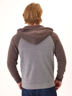 Triblend Raglan Colorblock Zip Fleece Hoodie