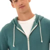 Triblend Zip Fleece Hoodie