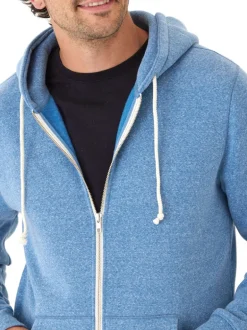 Triblend Zip Fleece Hoodie