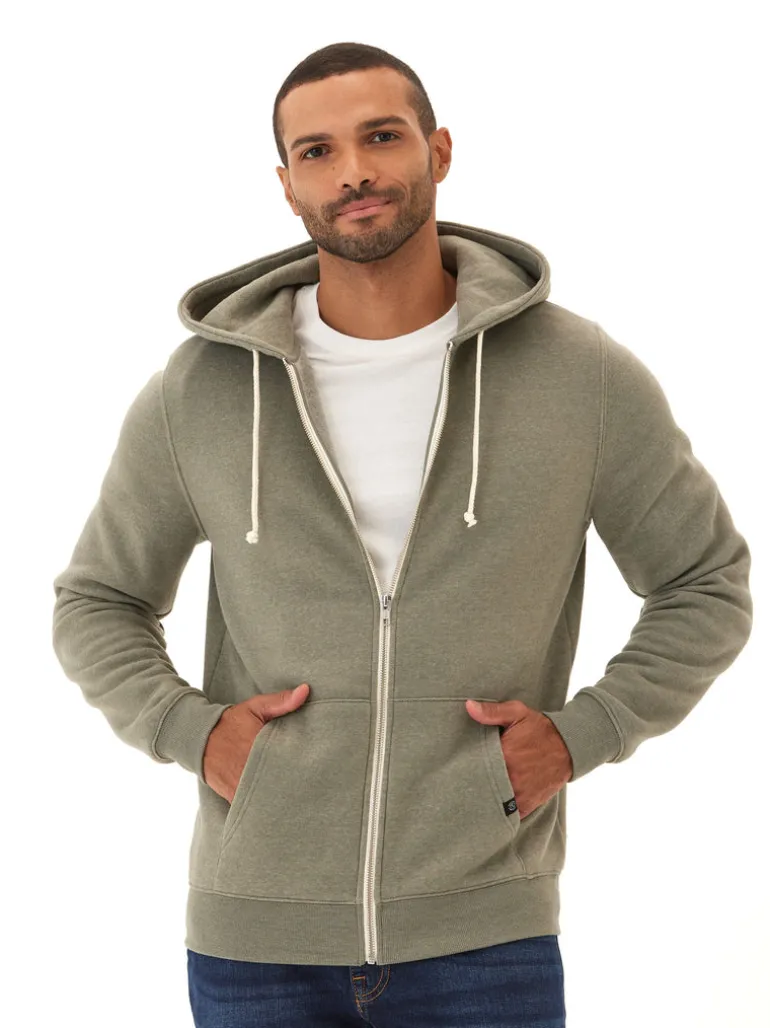 Triblend Zip Fleece Hoodie