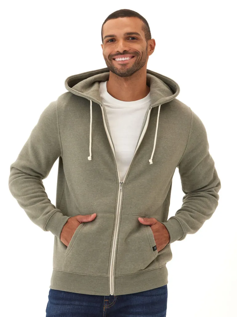 Triblend Zip Fleece Hoodie